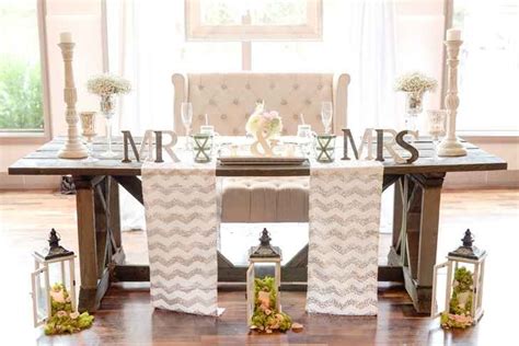 Romantic Sweetheart Table Ideas For Your Reception Sweetheart Table