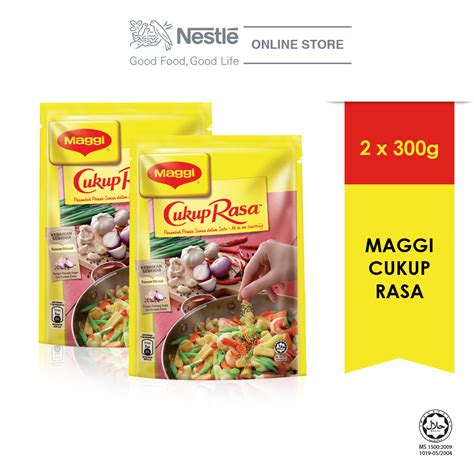 Hanya dengan menambah cukup rasa masakan menjadi lebih sedap dan lazat.butir² yang kecil mengandungi semua perencah yg saya inginkan.sangat sesuai untuk masakan sayur dan sup juga ikan dan ayam goreng.sangat mudah di. MAGGI Cukup Rasa All In One Season (end 12/24/2022 12:00 AM)