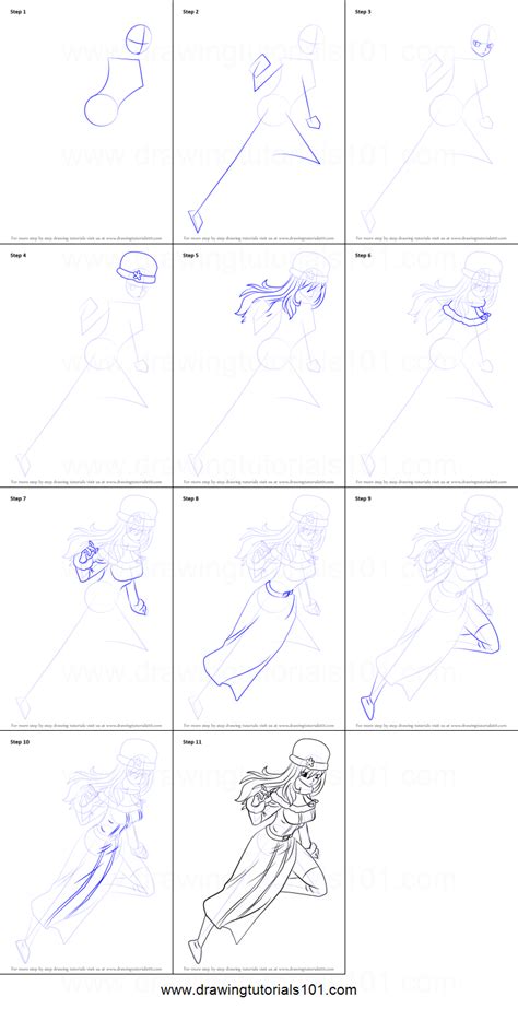 How To Draw Juvia Lockser From Fairy Tail Printable Step