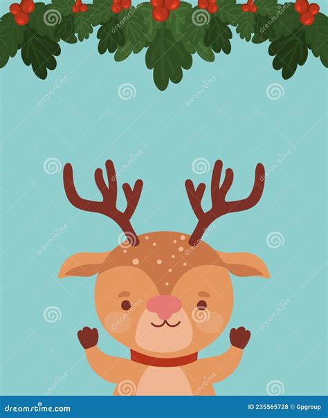Reindeer Poster Design Stock Vector Illustration Of Horns 235565728