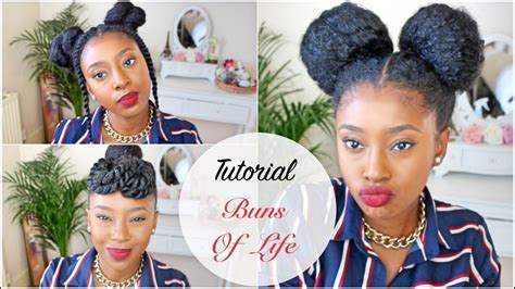Tutorial| Three 10 Minute Natural Hair Styles Buns of Life [Video] Read