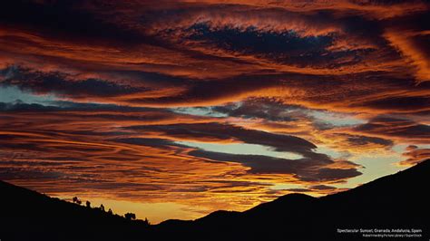 Hd Wallpaper Spectacular Sunset Granada Andalucia Spain Sunrises