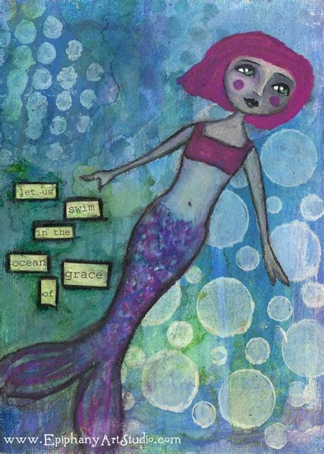 Ocean Of Grace Mixed Media Mermaid Art By Beth Morey Epiphany Art