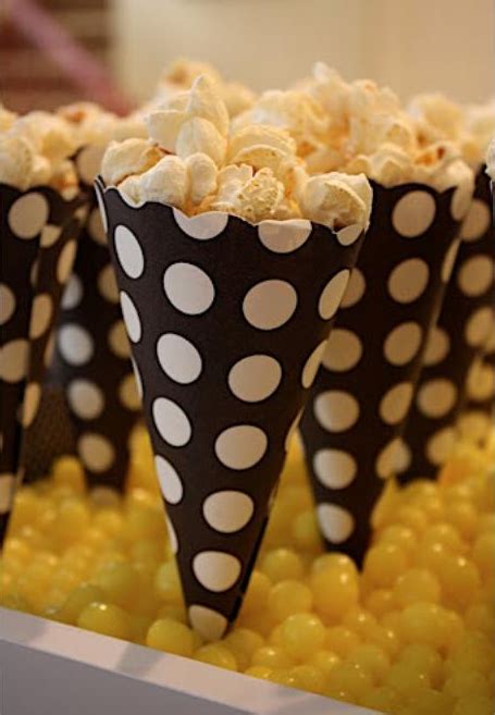 Popcorn Cones Academy Awards Party Awards Party Oscars Party Ideas