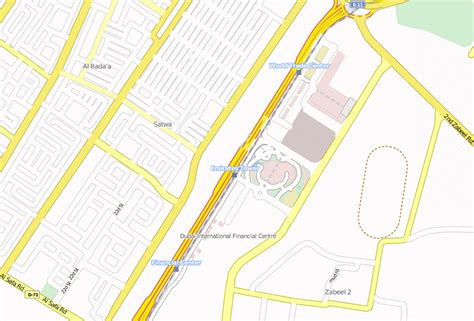 Sheikh Zayed Road Stadtplan Mit Luftbild Und Hotels Von Dubai