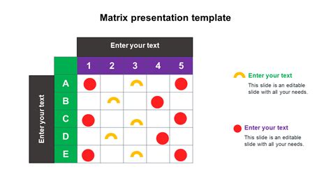 Editable Matrix Presentation Template Slide Designs