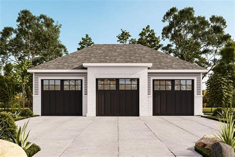 899 Square Foot Detached 3 Car Garage With Hipped Roof 911024jvd