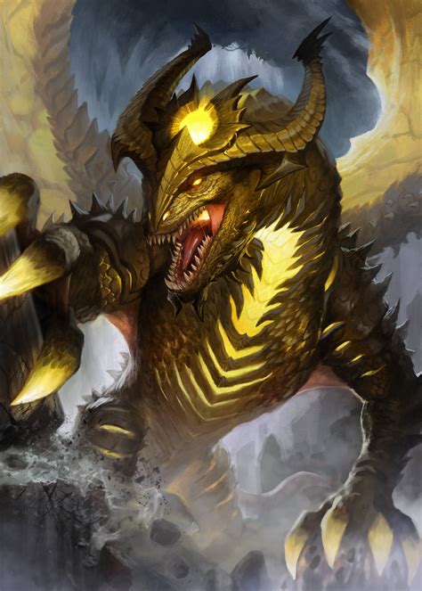 Dragonvault Gold Dragon By Kyle Punk Art Herring Rimaginarydragons
