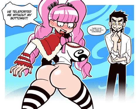 Dracule Mihawk Perona One Piece Boy Girl Ass Blush Bottomless Breasts English Text