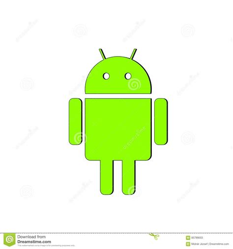 Green Android Logo Design Vector Editorial Stock Photo