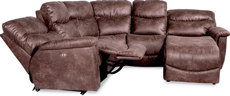 (this one's taken.) as the weather cools and friends gather inside, your sectional sofa becomes a focal point for entertaining. La-Z-Boy James Four Piece Reclining Sectional Sofa with ...