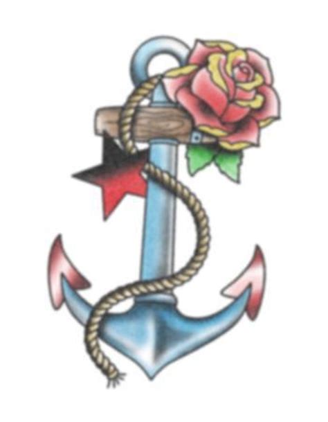 Tattoo & piercing shop in tulsa, oklahoma. Anchor and Rose temporary tattoo - Tattooed Now