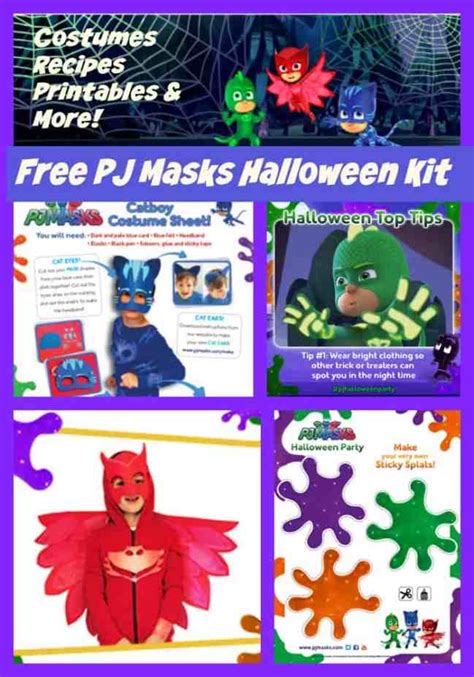 Free Printable Pj Masks Halloween Kit