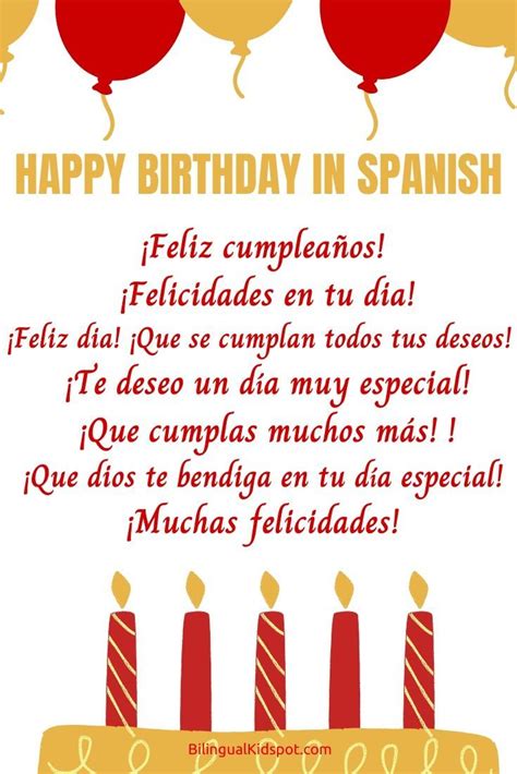 Happy Birthday Wishes On Spanish Birthdayah