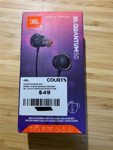 Jbl Quantum 50 Black Earphones Audio Earphones On Carousell