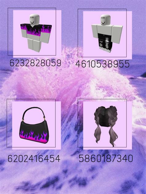 Purple Aesthetic Outfit ʕ ᴥ ʔ In 2021 Roblox Bloxburg Decal Codes