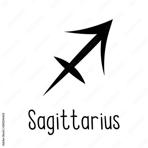 Sagittarius Astrological Zodiac Sign Isolated On White Background