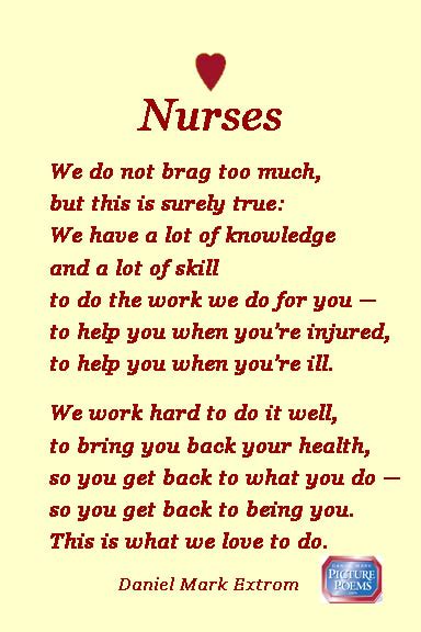 Nurses National Nurses Week Is May 6 12 Daniel Mark Picture Poems