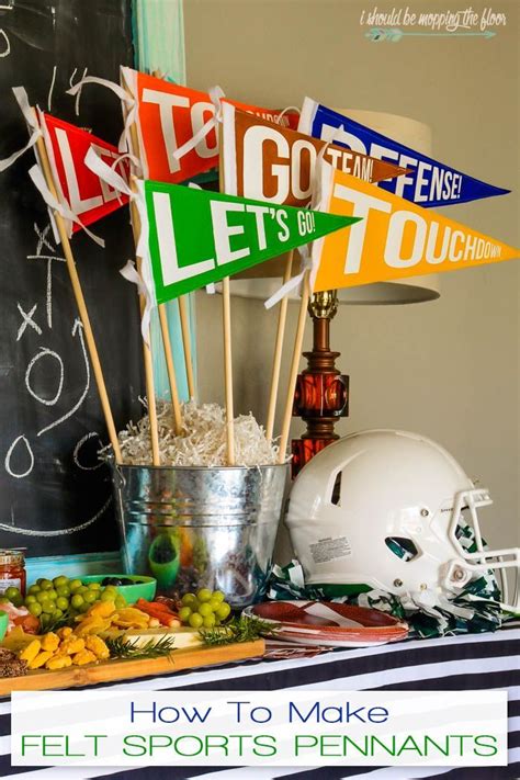Target has a great collection of fun, exciting party decorations for every kind of party you can think of. DIY Felt Sports Pennants | Sports themed birthday party ...