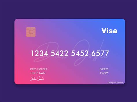 Visa Credit Card Design By Dx Joshi On Dribbble