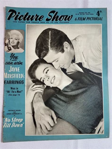 Vintage Picture Show Magazine 1957 Natalie Wood Efrem Zimbalist 1669