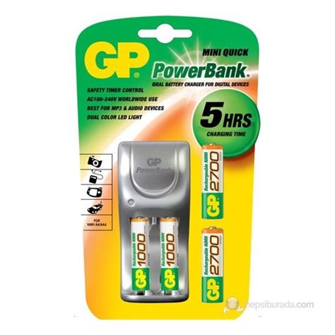 Gp Powerbank Mini Quick Pilli Şarj Cihazı Gp2700 Şarjlı Fiyatı
