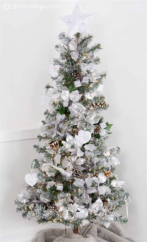 Spray Paint Christmas Tree Silver And White Christmas Tree 5