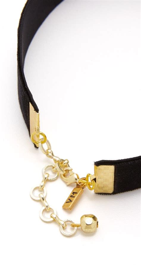 Vanessa Mooney Velvet Choker Necklace Shopbop Vanessa Mooney Leather Bracelet Chokers