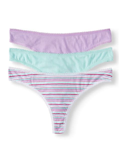 Secret Treasures Women S Simply Basic Thong Panties Pack Walmart