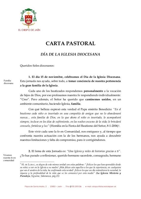 Carta Pastoral DÍa De La Iglesia Diocesana