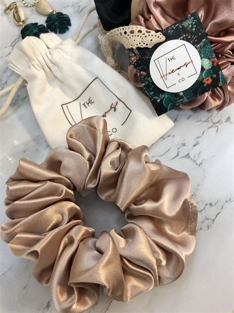 Free domestic shipping on orders over $30. Perfect Silk Satin Scrunchy, Rose Gold Scrunchy, Black ...
