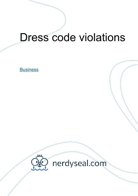 Dress Code Violations 645 Words Nerdyseal