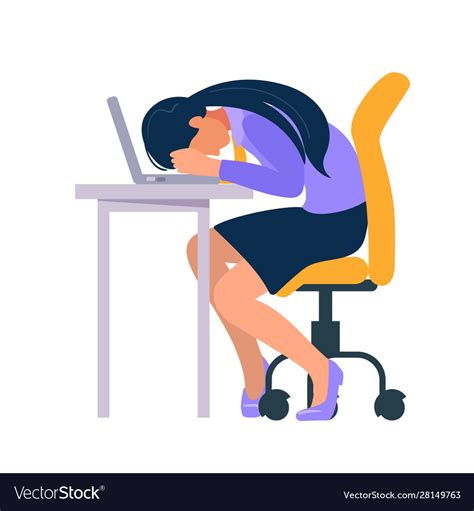 Stressed And Frustrated Concept With Exhausted Vector Image