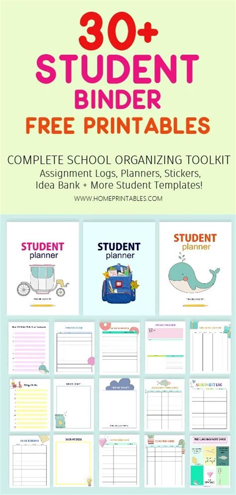 Free Student Binder Printables 33 Amazing Pages Home Printables