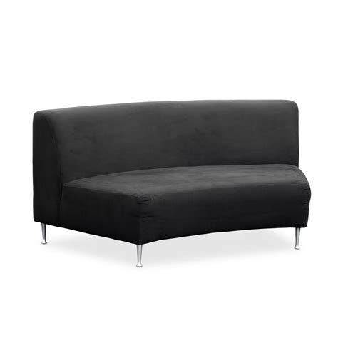 Kick back in style with modern sofas. Lounge Furniture : BLACK SUEDE CURVED SOFA W/BACK | Baker ...