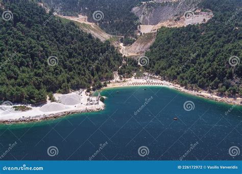 Porto Vathy Marble Beach Thassos Island Greece Stock Photo Image
