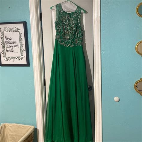 Jvn Dresses Emerald Green Floor Length Prom Dress Poshmark