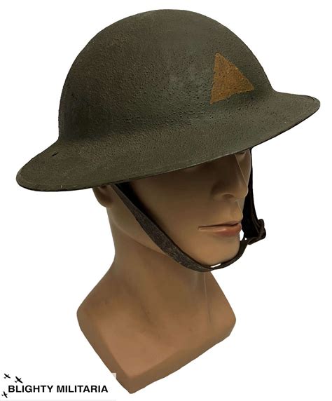 Original Great War British Mk1 Brodie Steel Helmet Size 7