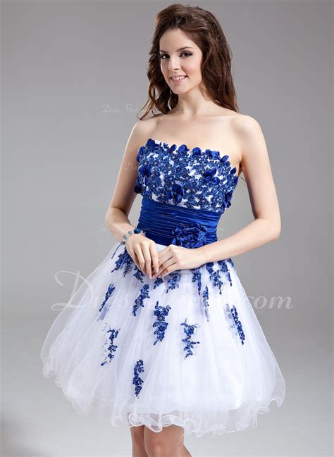 A Line Princess Sweetheart Knee Length Tulle Homecoming Dress With Embroidered Sash Beading