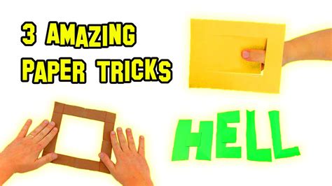 3 Amazing Paper Tricks Youtube