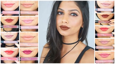 Huda Beauty Liquid Lipstick Mini Review And Swatches On Medium Skin