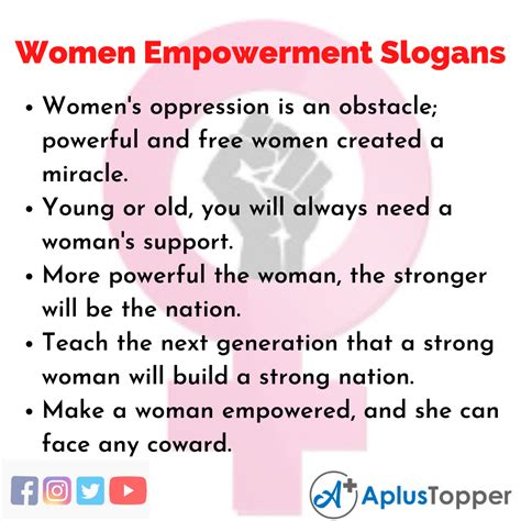 Women Empowerment Slogans Unique And Catchy Women Empowerment Slogans