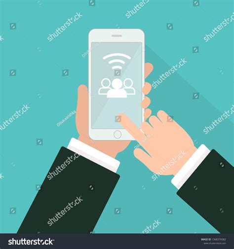 Hand Hold Smartphone Phone Icon Vectormobile Stock Vector Royalty Free