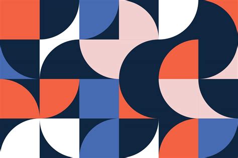 Colorful Geometric Seamless Pattrens In The Bauhaus Style Abstract