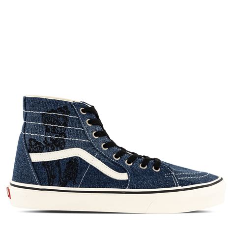 Vans Sk Hi Denim Embroidery Navy White Hype Dc