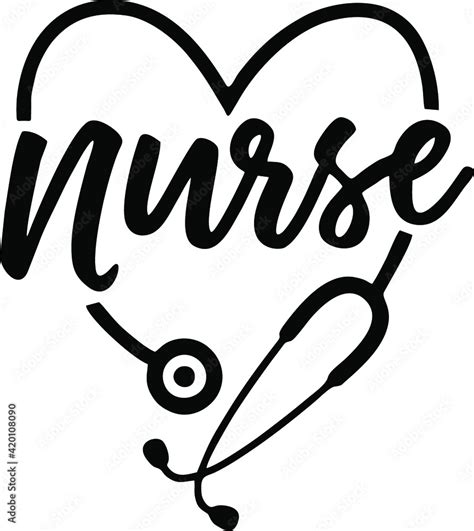 Nurse Svg Nurselife Nurse Life Heart Stethoscope Nurse Stethoscope