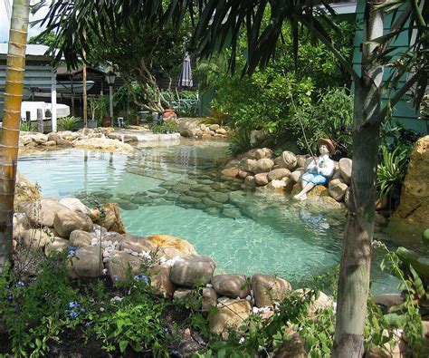 Fascinating backyard swimming ponds ideas 01. Sand Bottom Natural Lagoon (With images) | Ponds backyard ...