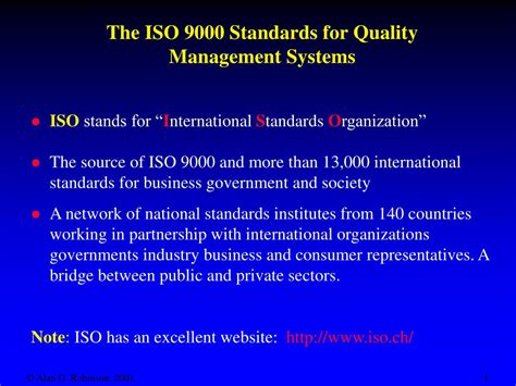 Ppt The Iso 9000 Standards For Quality Management Systems Powerpoint