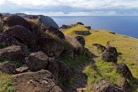 Wallpaper Coast Rock Promontory Sky Sea Headland Terrain Grass