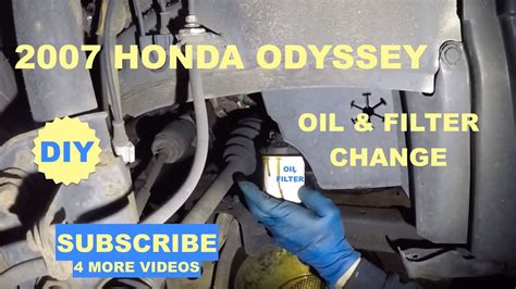 How To Change Oil And Filter On 2007 Honda Odyssey Youtube